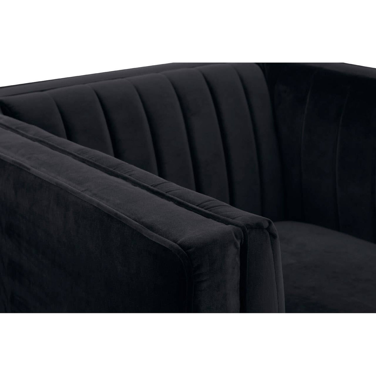 Farah Black Velvet Chair.