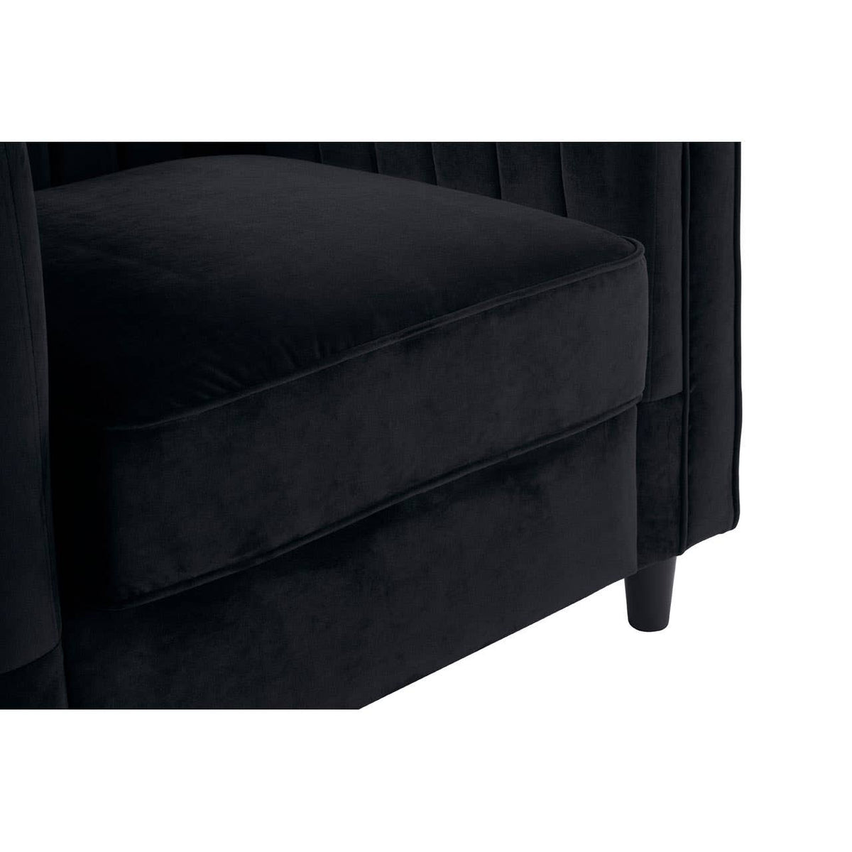 Farah Black Velvet Chair.