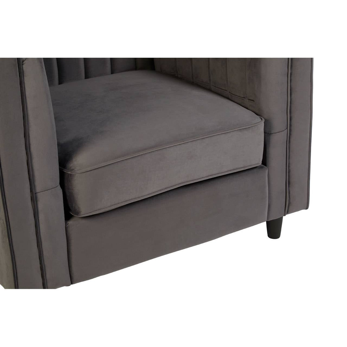 Farah Grey Velvet Chair.