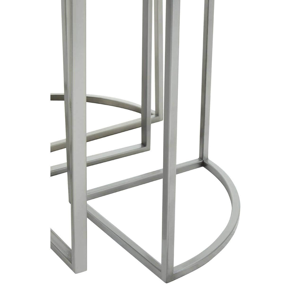 Farran 5Pc Silver Finish Iron Tables.