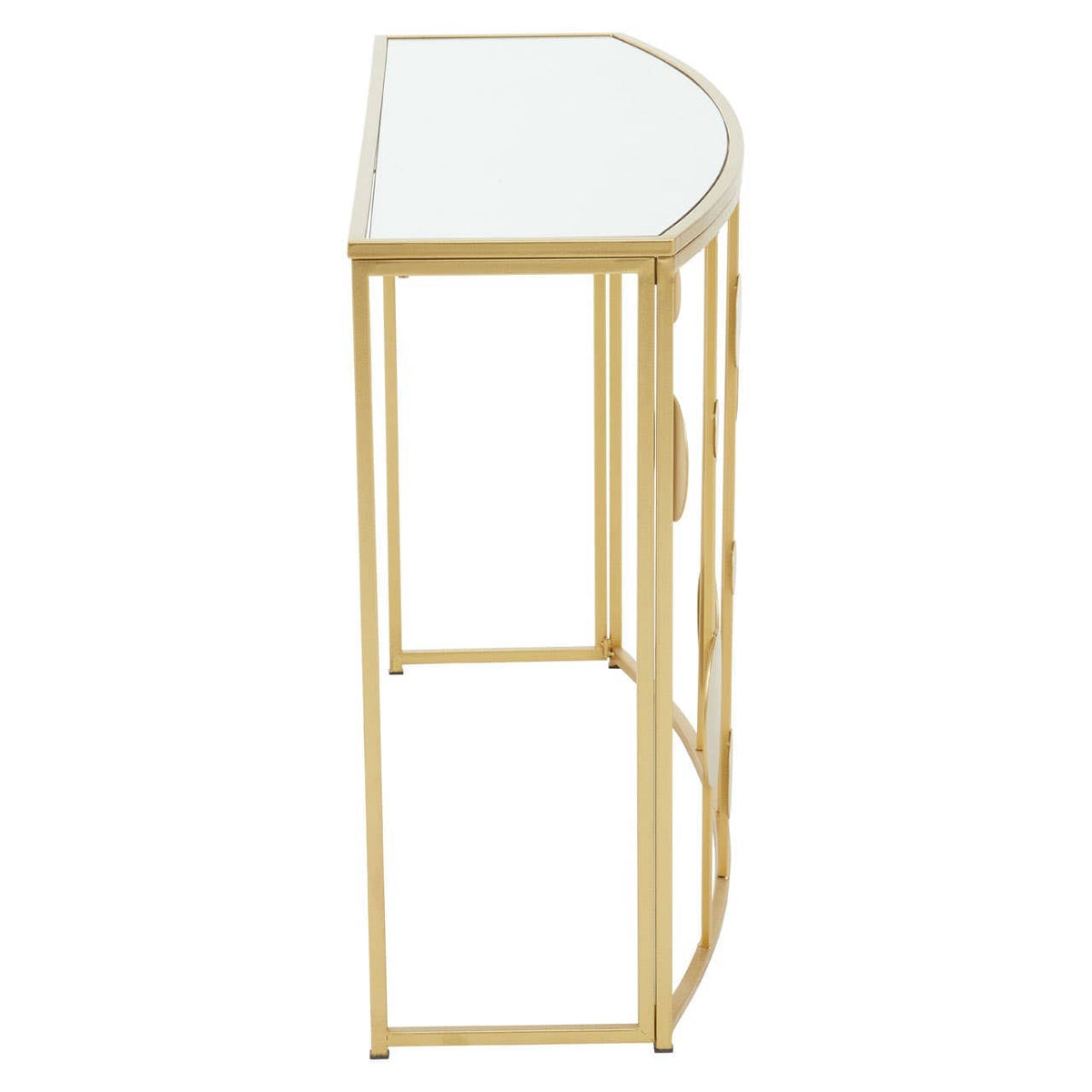 Farran Gold Finish Console Table With Mirror.