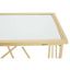Farran Gold Finish Console Table With Mirror Top.