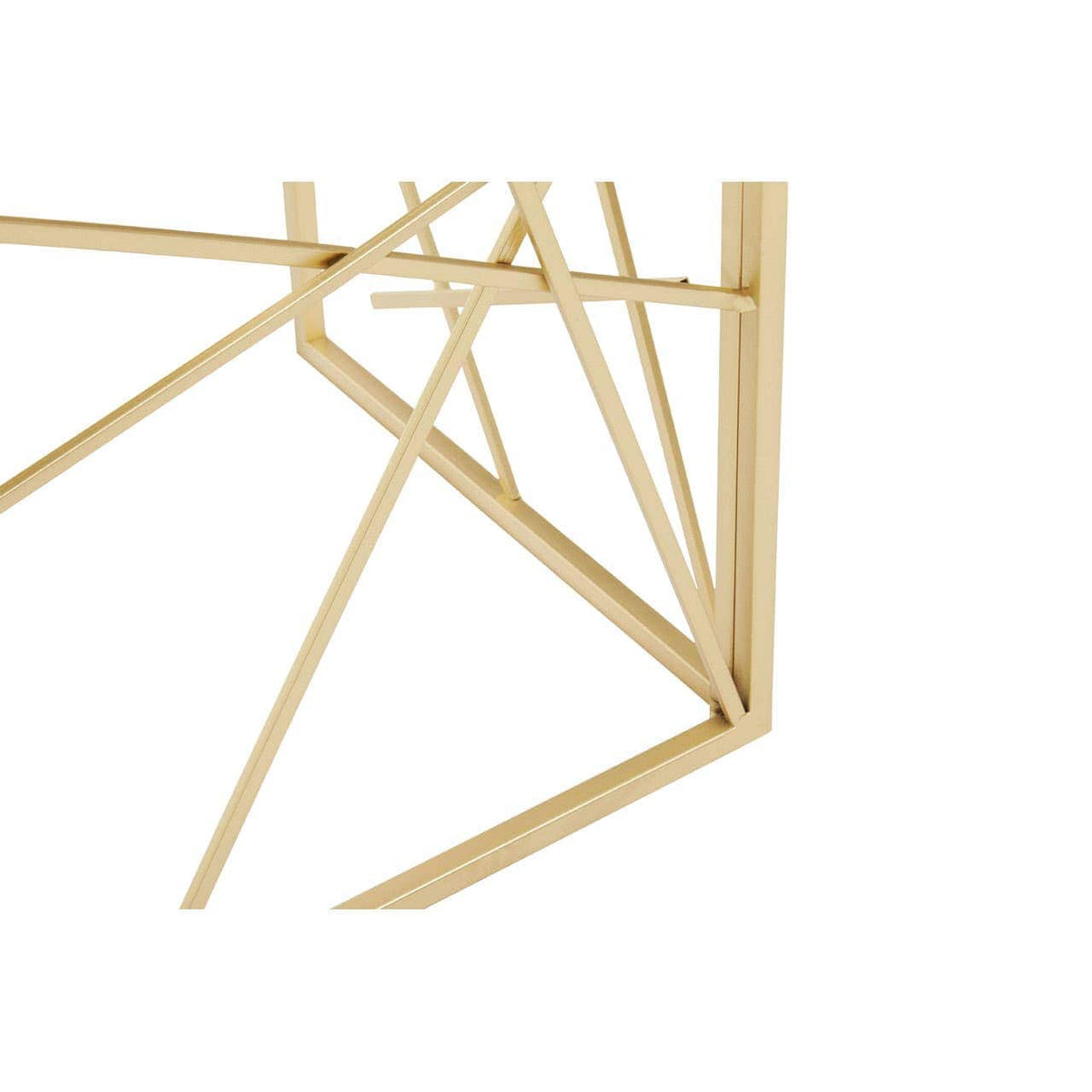 Farran Gold Finish Console Table With Mirror Top.