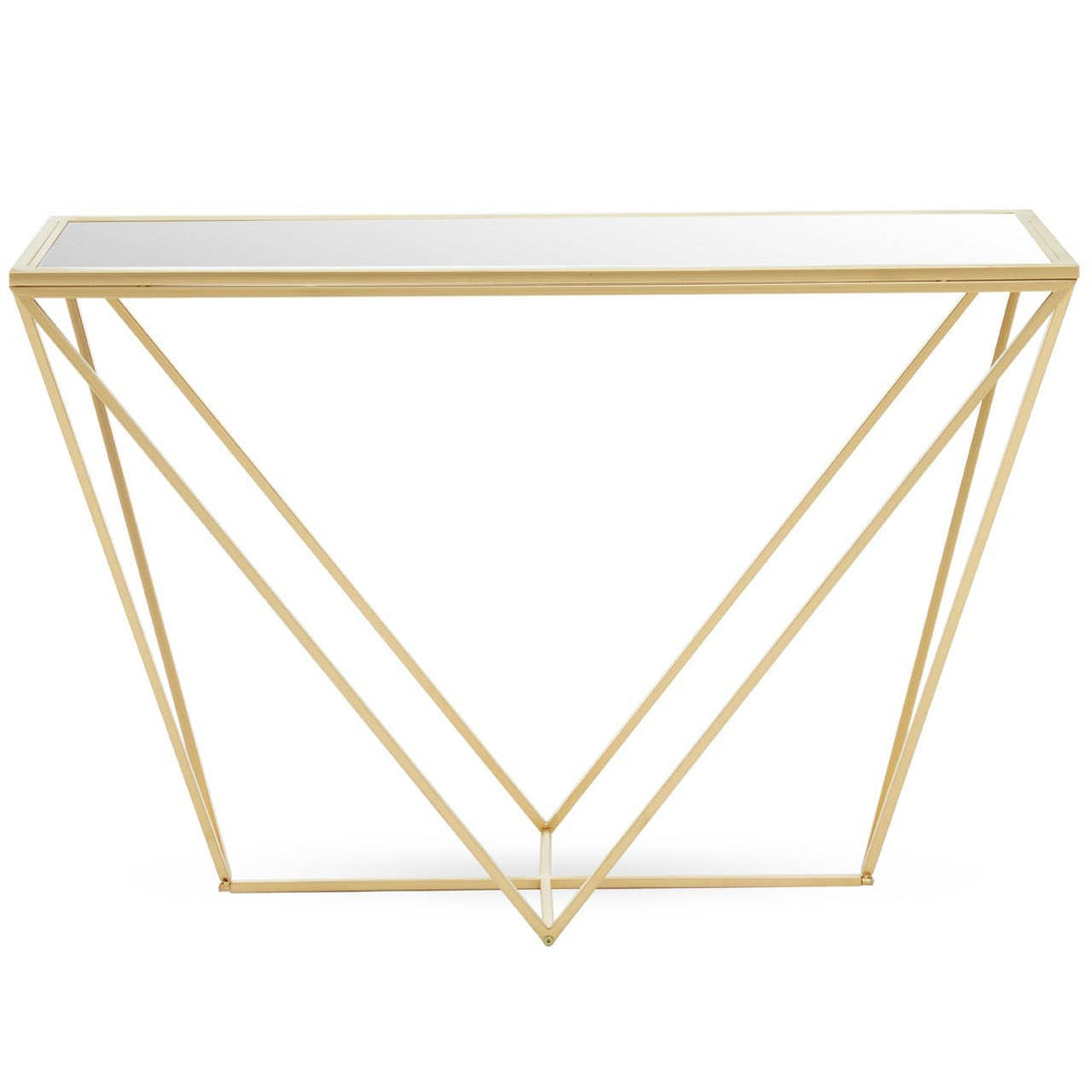 Farran Gold Finish Round Console Table.