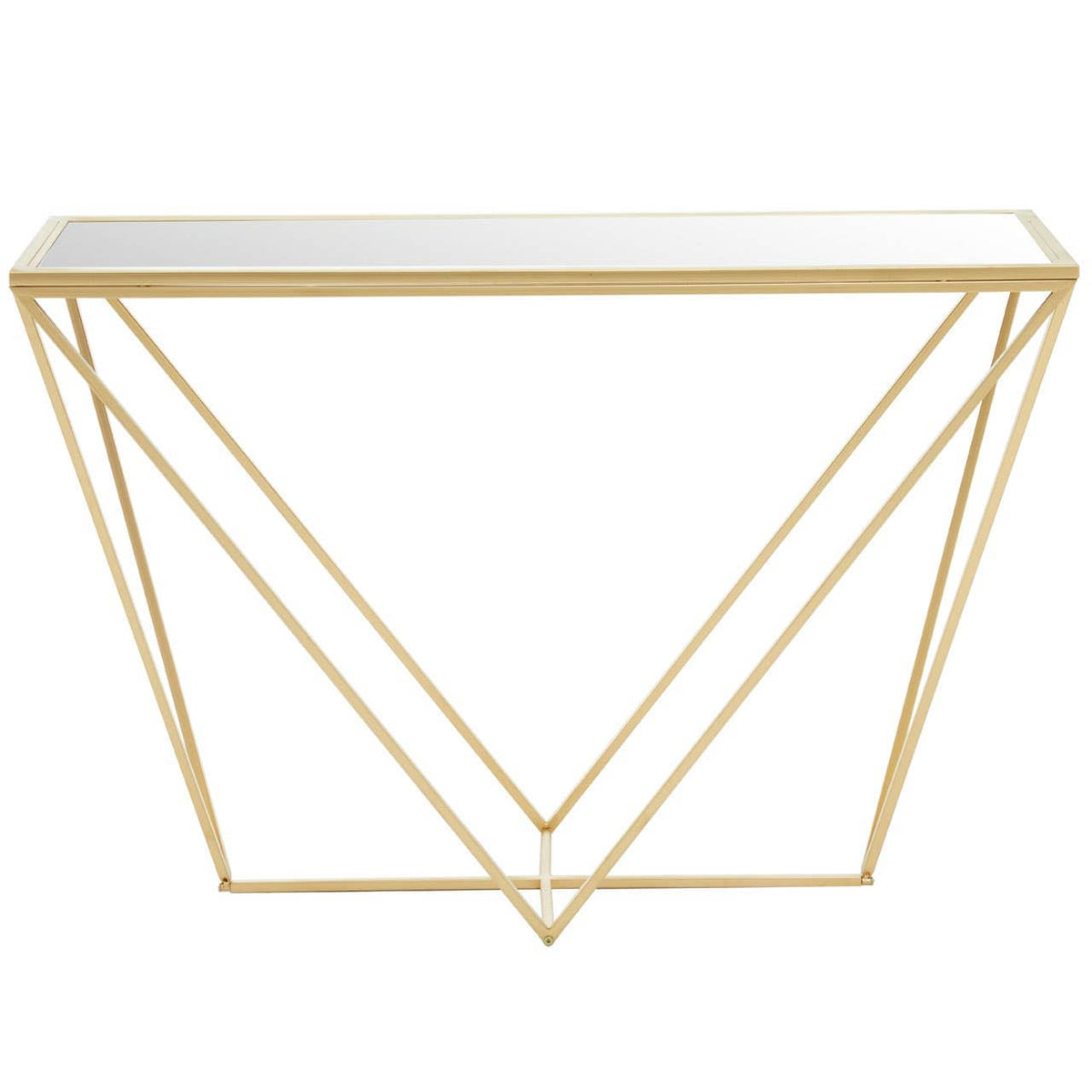 Farran Gold Finish Round Console Table.