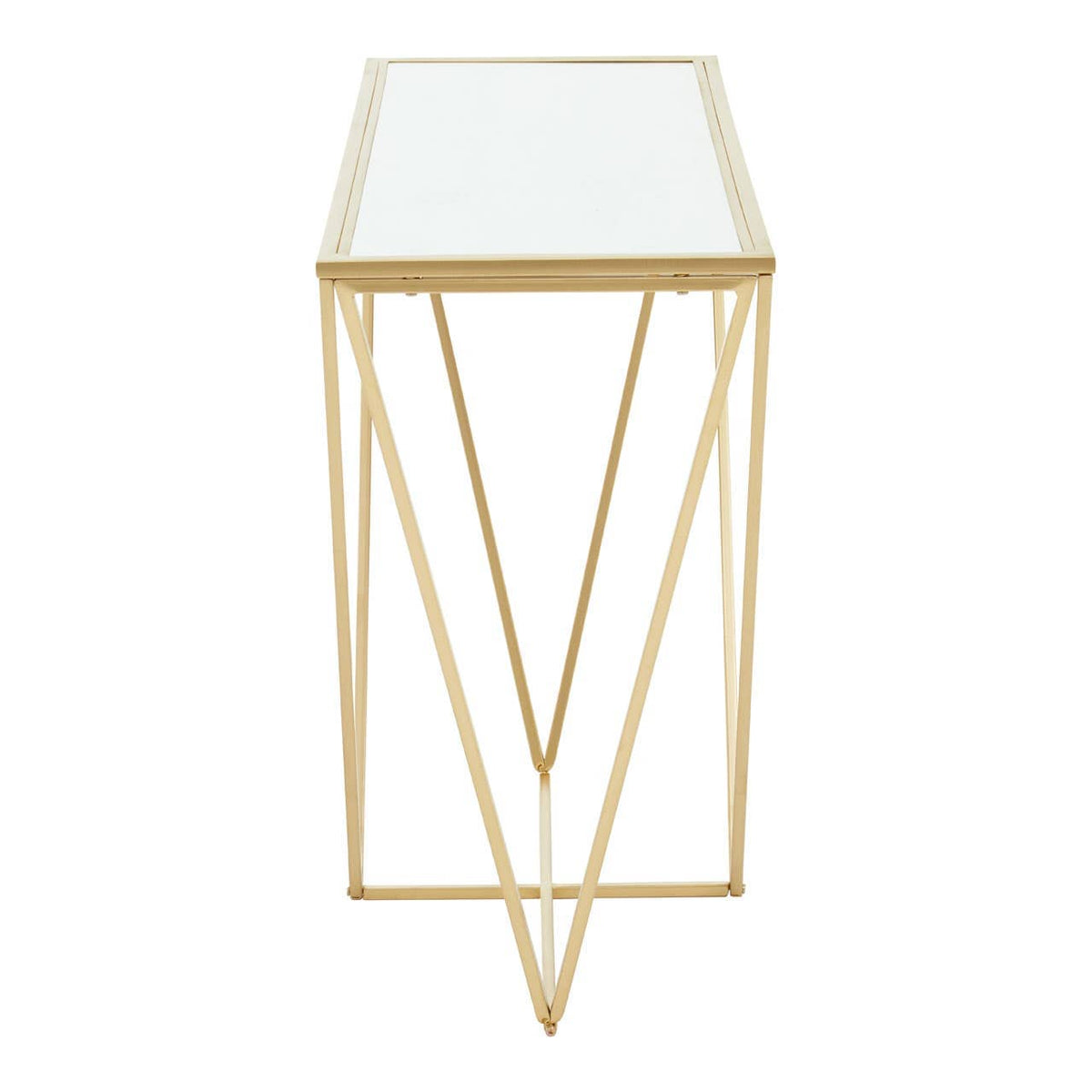 Farran Gold Finish Round Console Table.