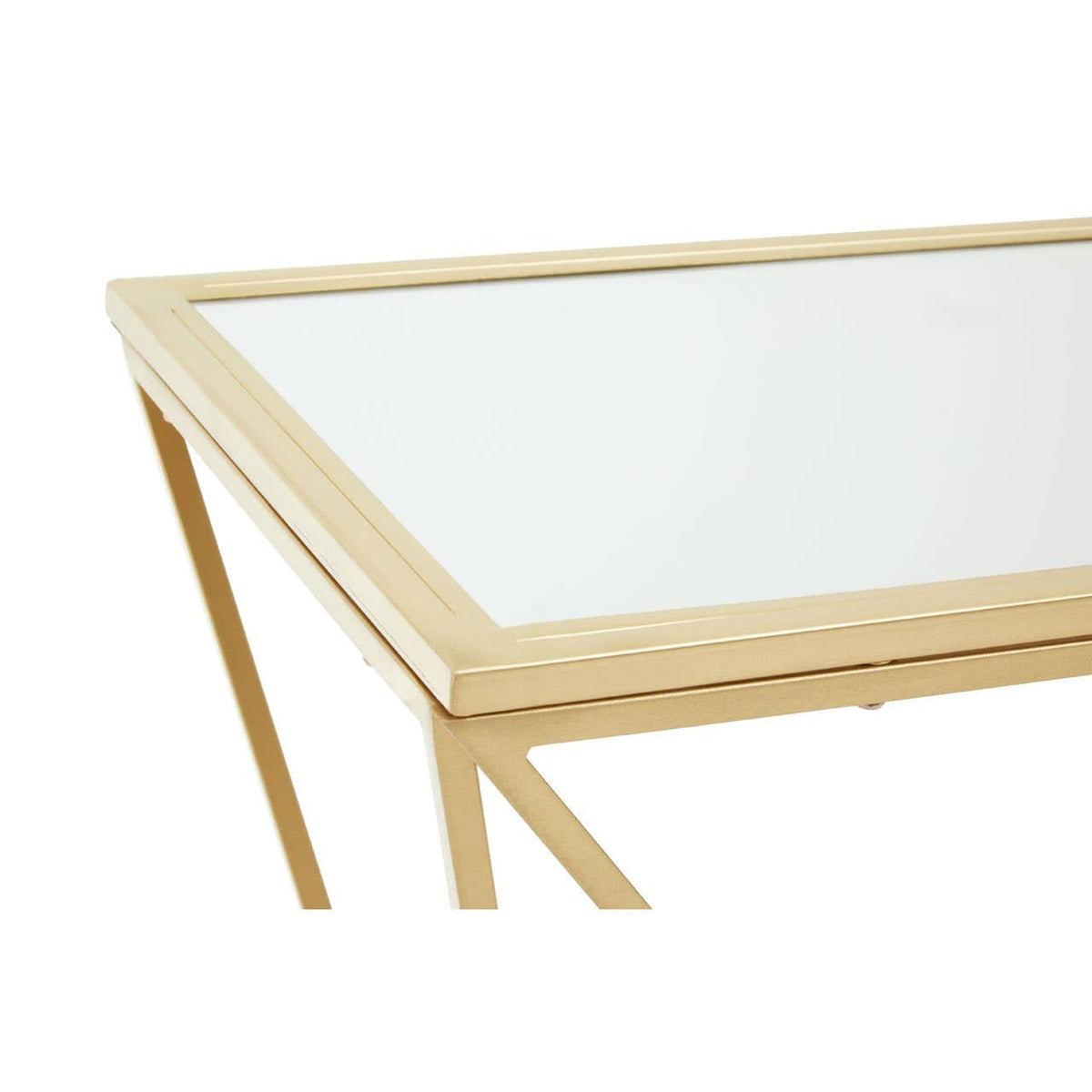 Farran Gold Finish Round Console Table.