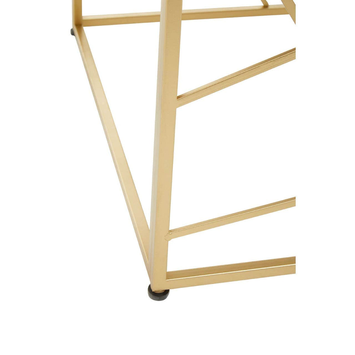 Farran Gold Finish Side Table With Mirror Top.