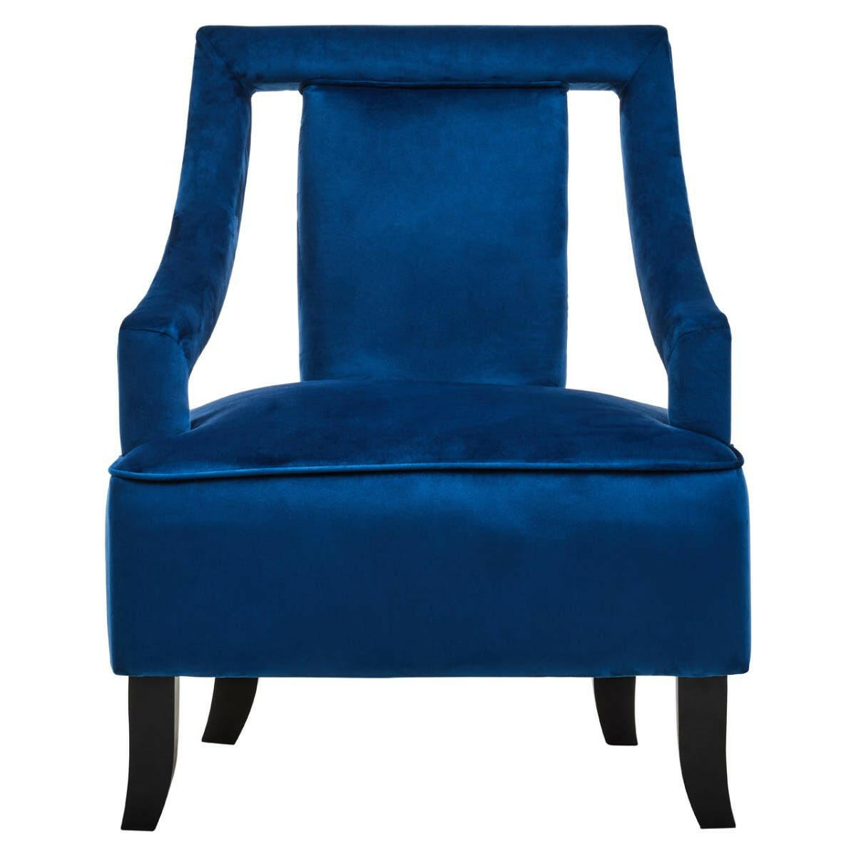 Faye Midnight Blue Velvet Chair.