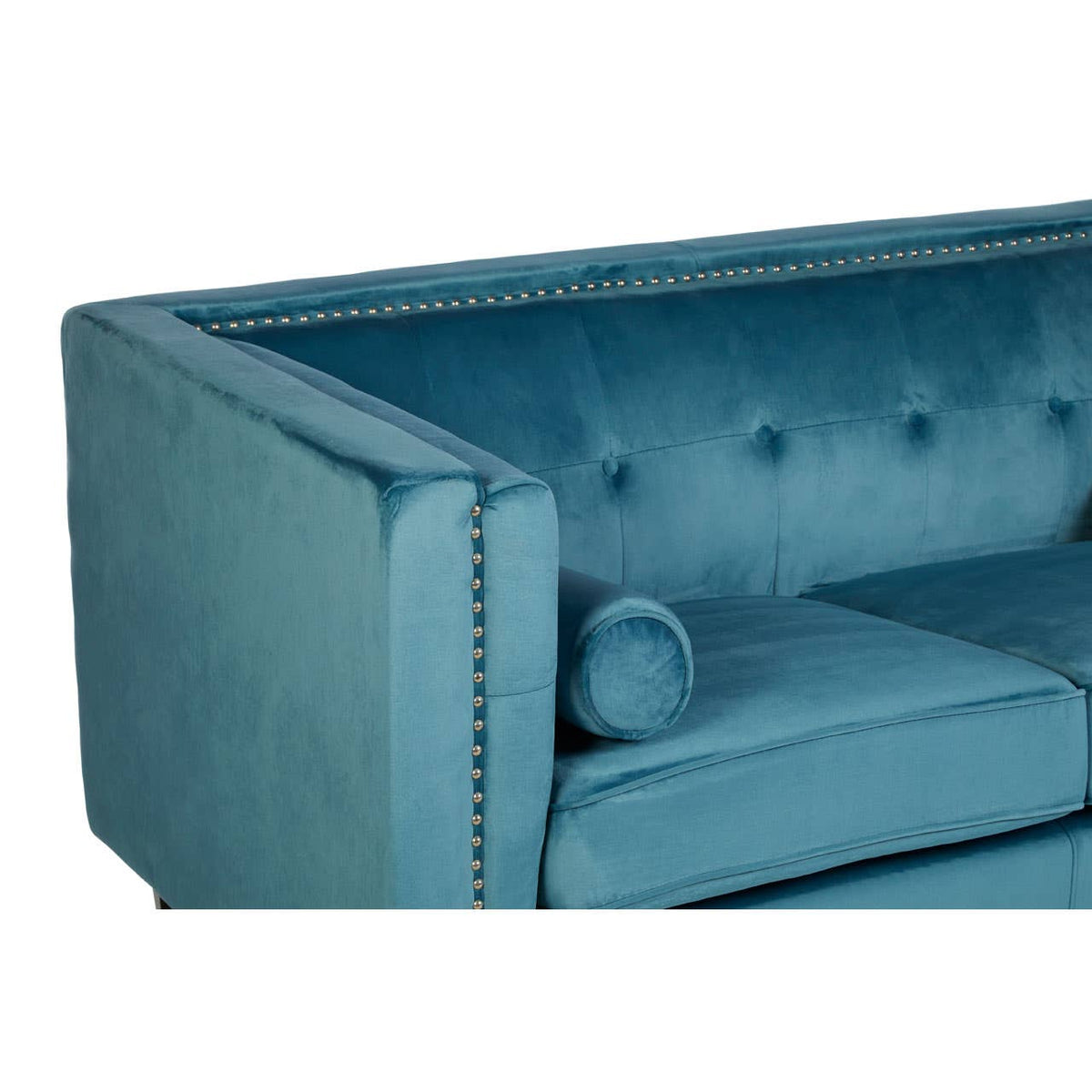 Felisa 2 Seat Blue Velvet Sofa.