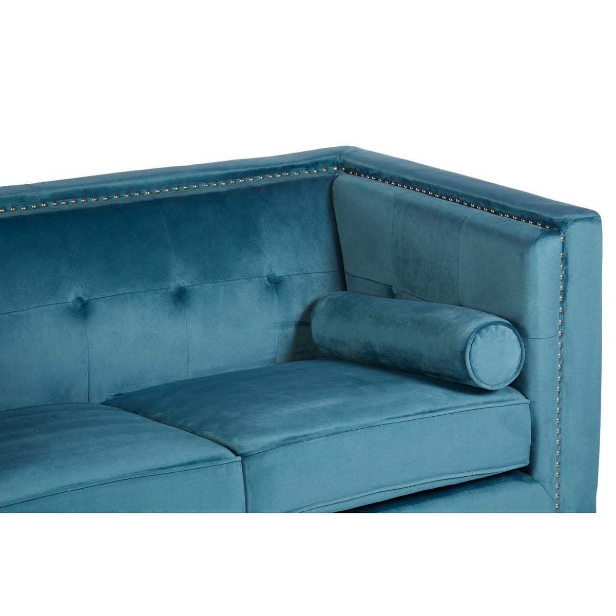 Felisa 2 Seat Blue Velvet Sofa.