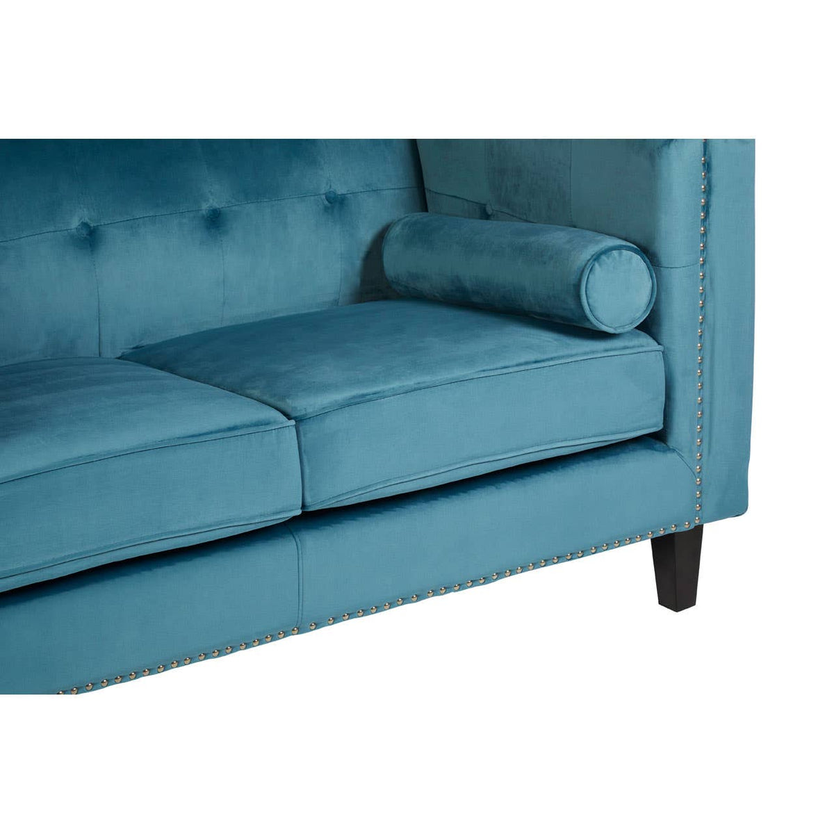 Felisa 2 Seat Blue Velvet Sofa.