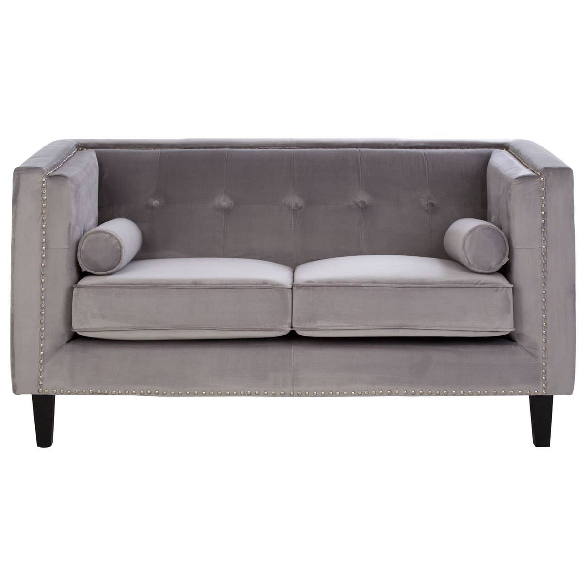 Felisa 2 Seat Grey Velvet Sofa.