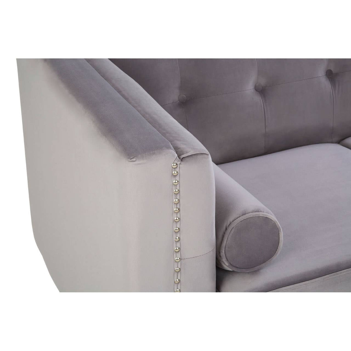 Felisa 2 Seat Grey Velvet Sofa.