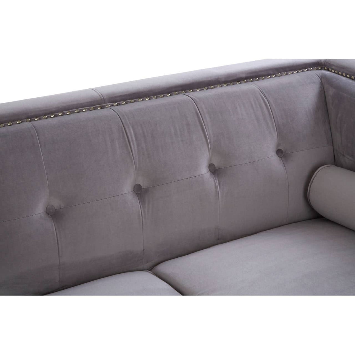 Felisa 2 Seat Grey Velvet Sofa.
