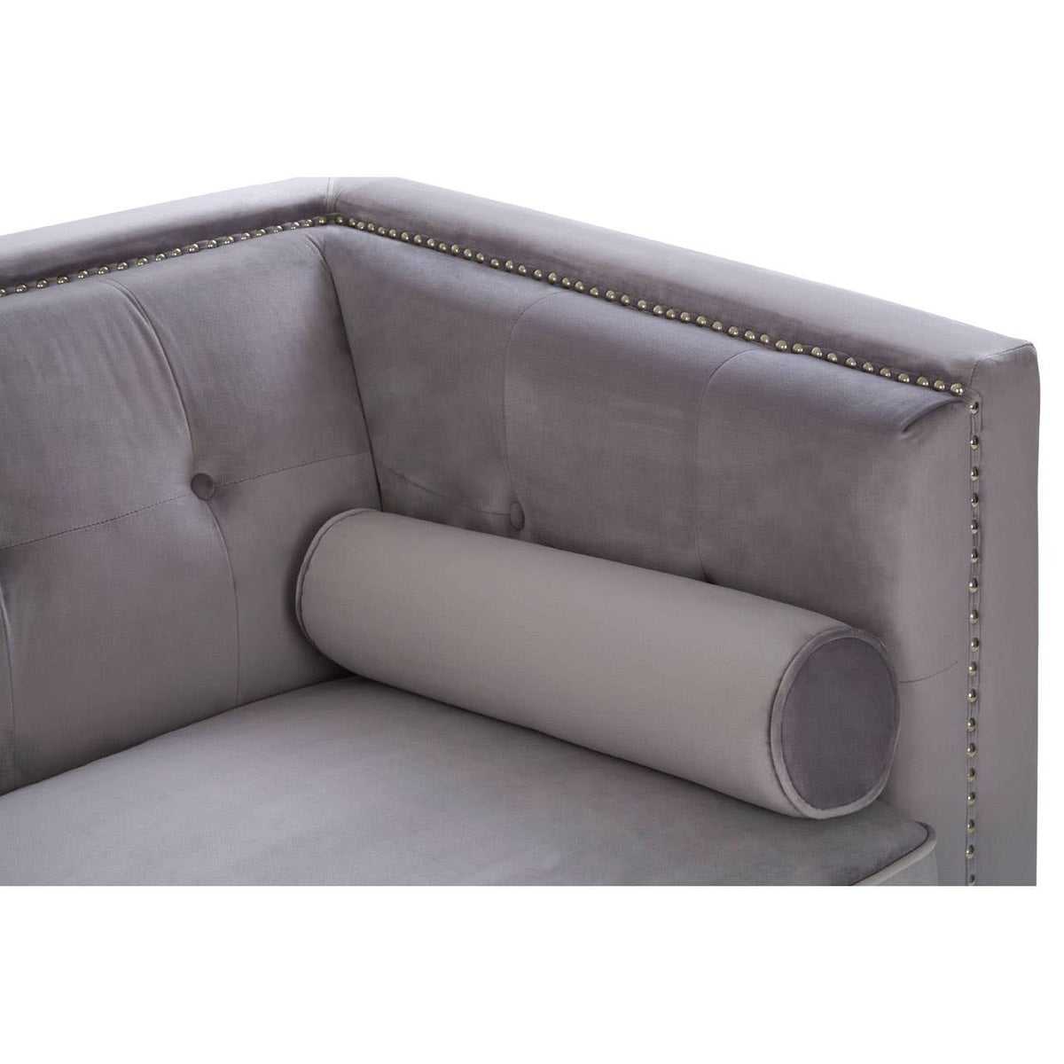 Felisa 2 Seat Grey Velvet Sofa.