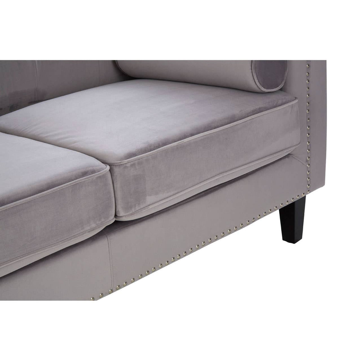 Felisa 2 Seat Grey Velvet Sofa.