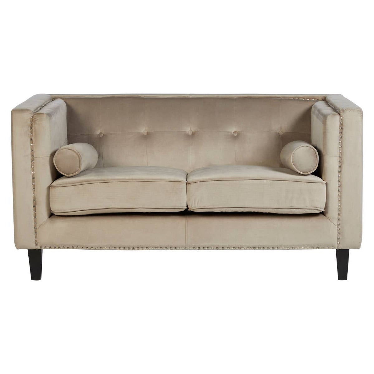 Felisa 2 Seat Mink Velvet Sofa.