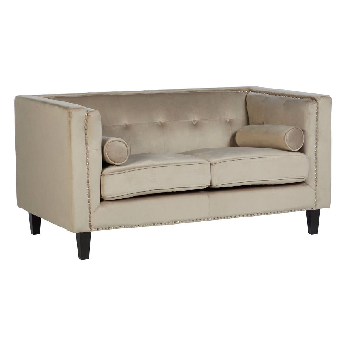 Felisa 2 Seat Mink Velvet Sofa.