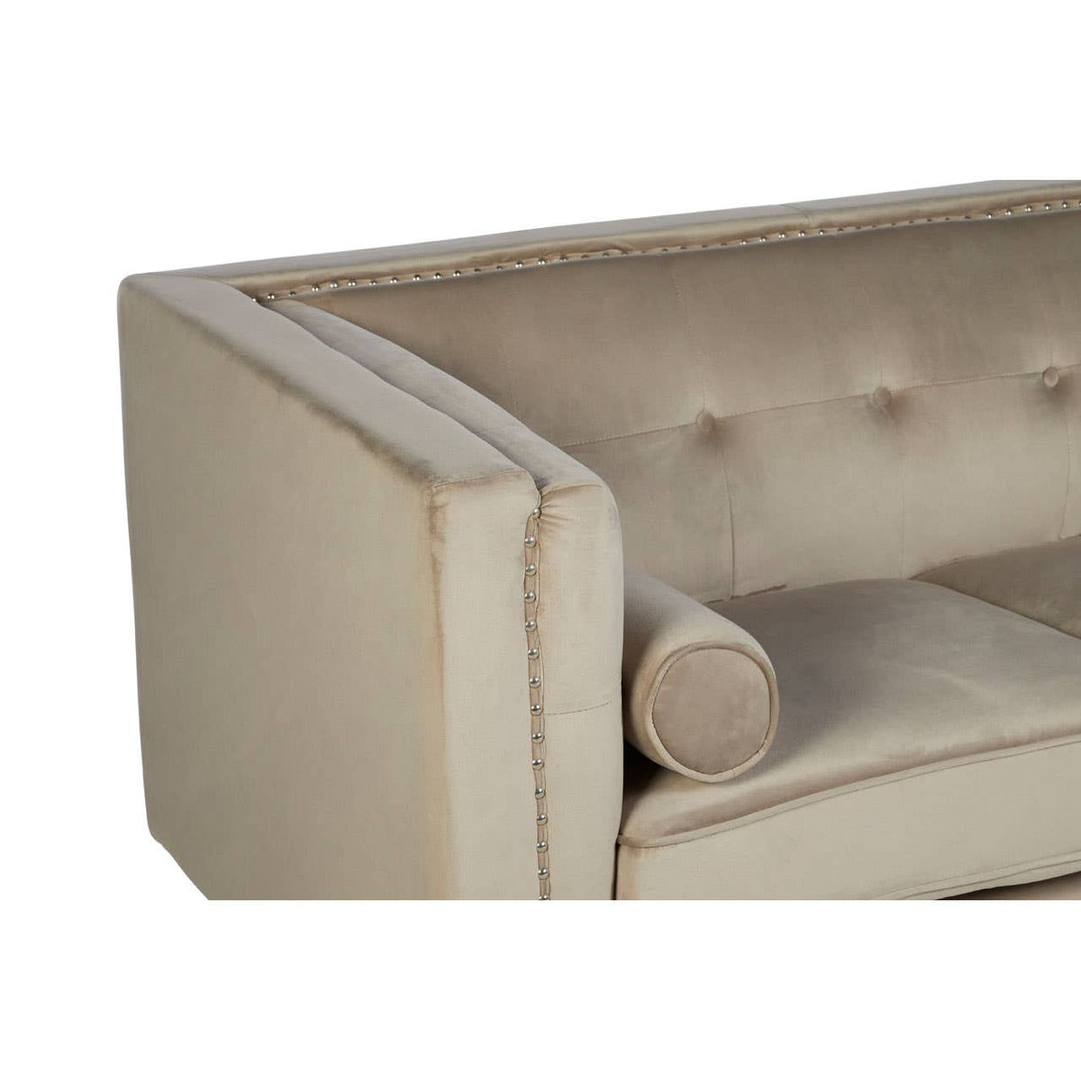 Felisa 2 Seat Mink Velvet Sofa.