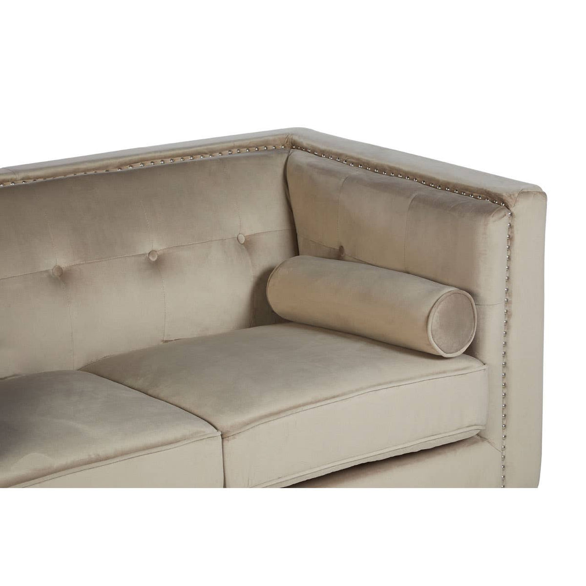 Felisa 2 Seat Mink Velvet Sofa.