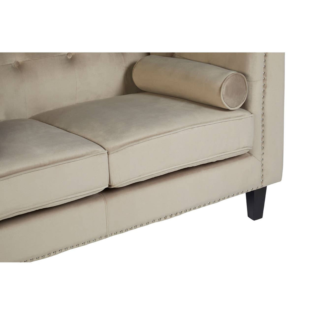 Felisa 2 Seat Mink Velvet Sofa.