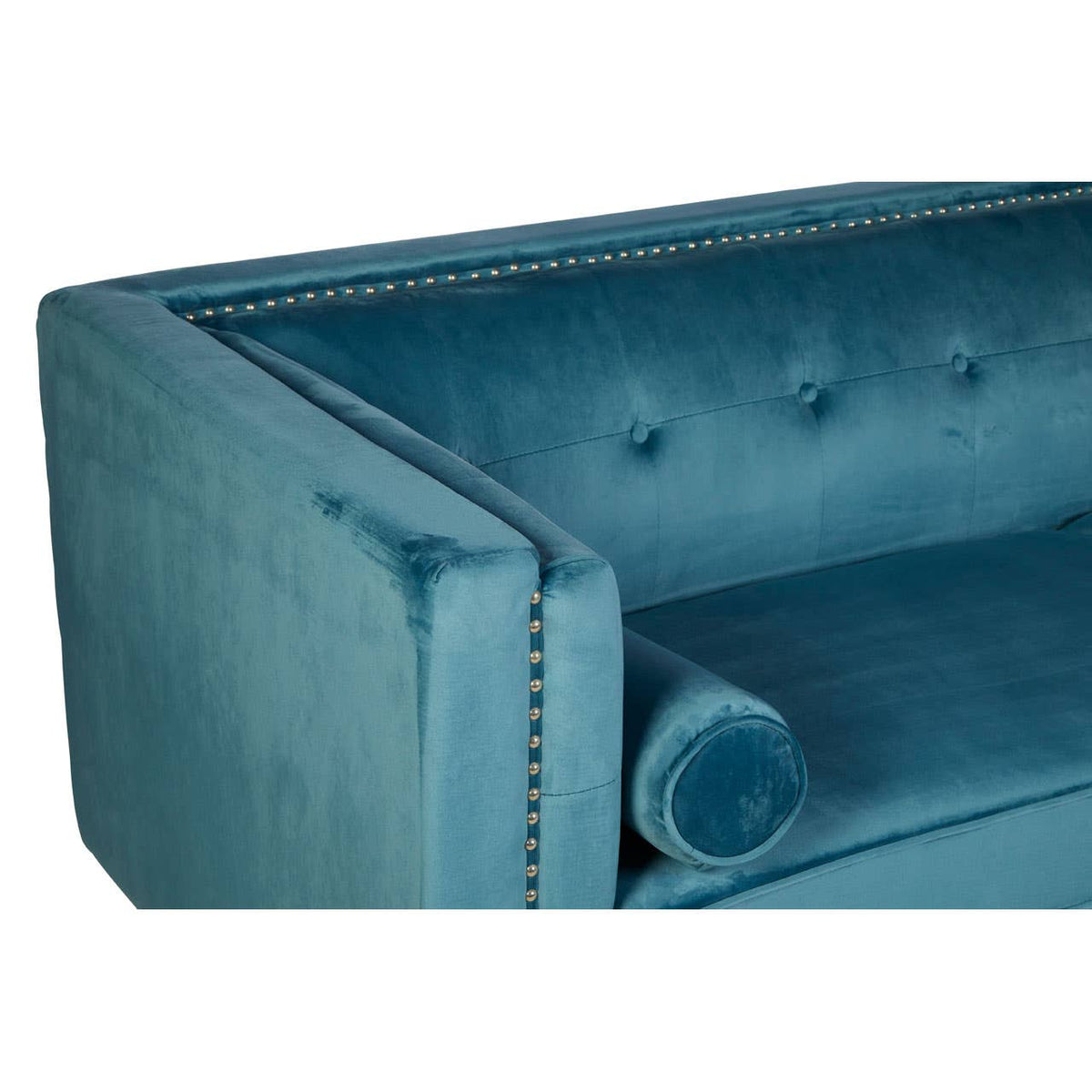 Felisa 3 Seat Blue Velvet Sofa.