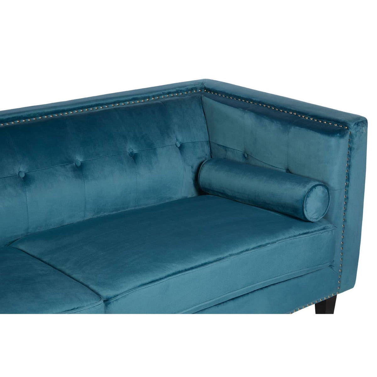 Felisa 3 Seat Blue Velvet Sofa.