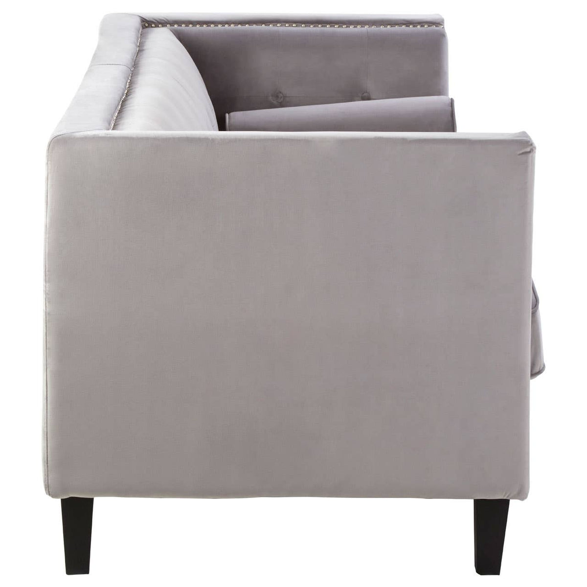 Felisa 3 Seat Grey Velvet Sofa.