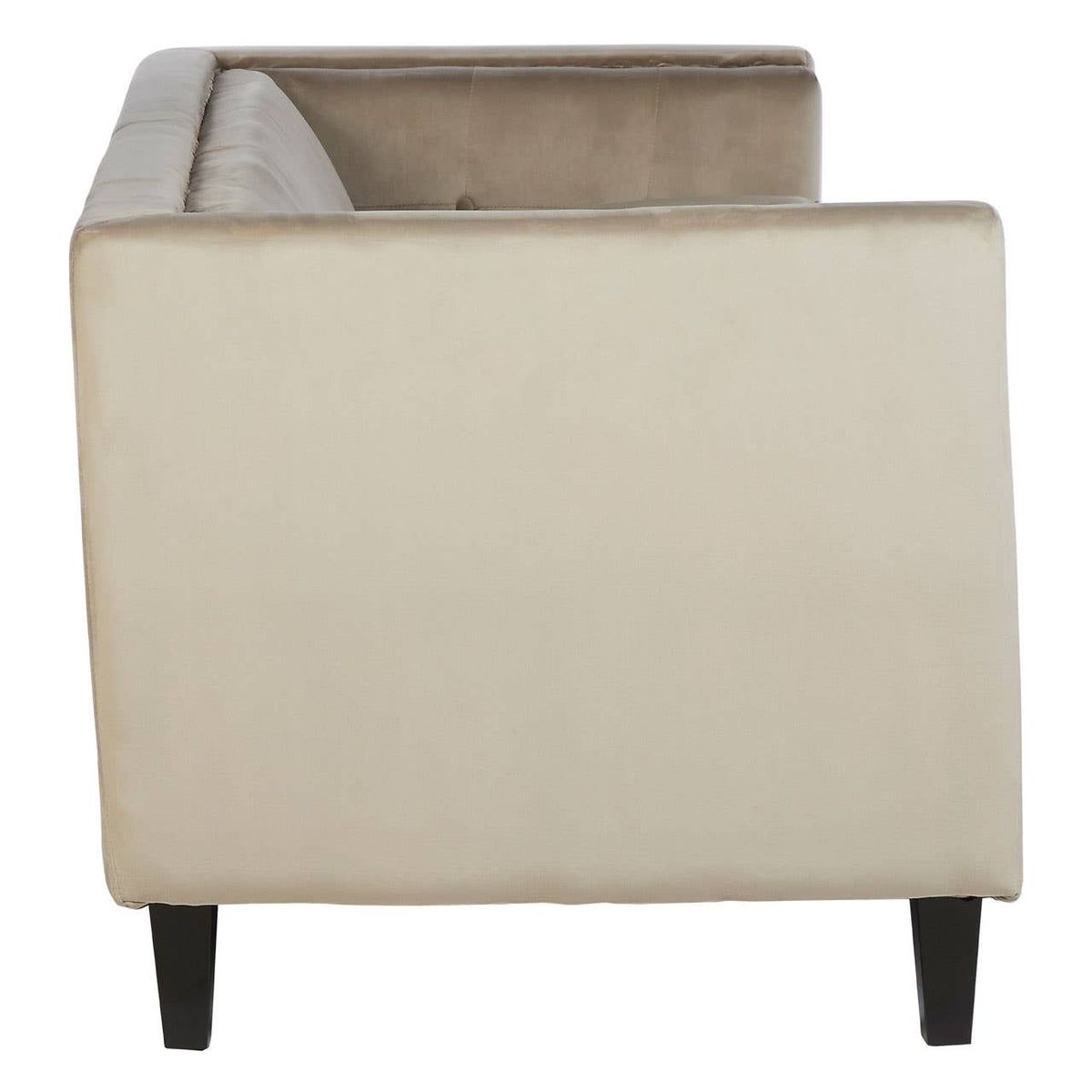 Felisa 3 Seat Mink Velvet Sofa.