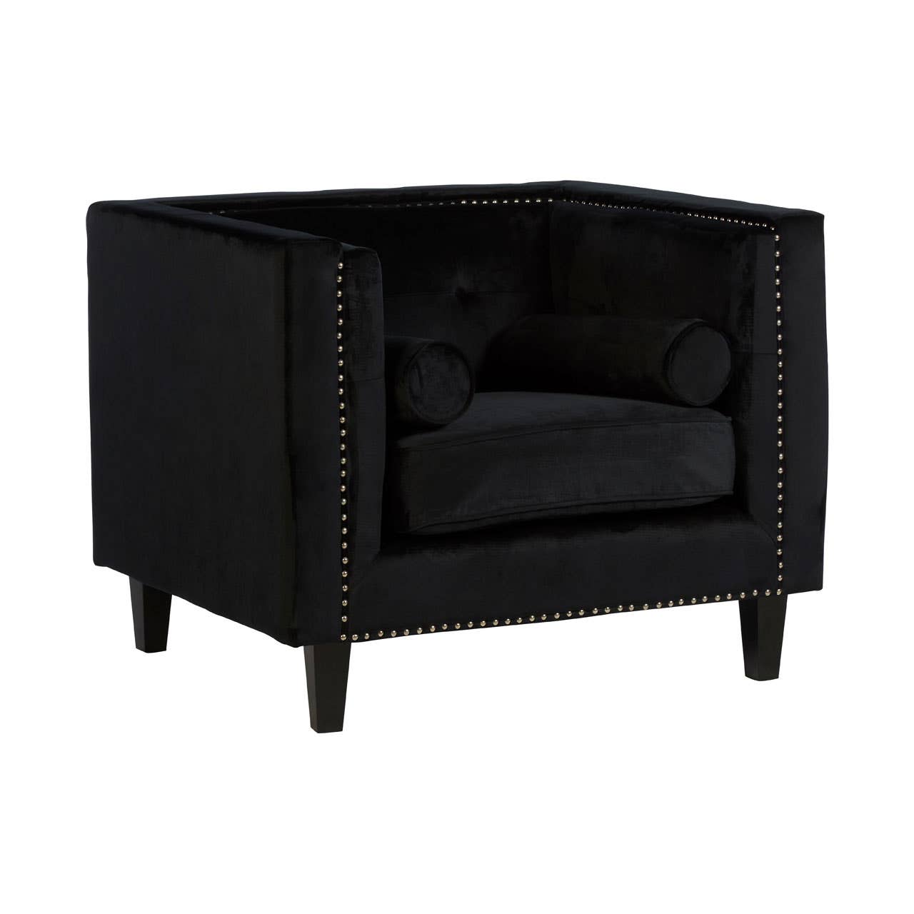 Noosa & Co. Living Felisa Black Velvet Chair House of Isabella UK