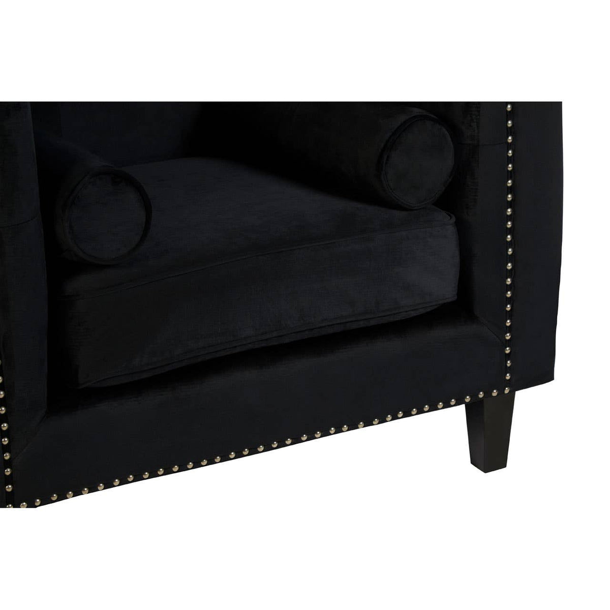 Felisa Black Velvet Chair.