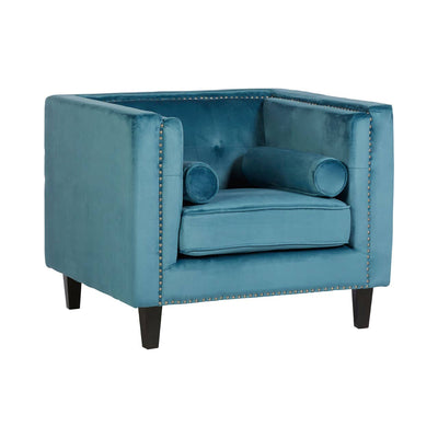 Noosa & Co. Living Felisa Blue Velvet Chair House of Isabella UK