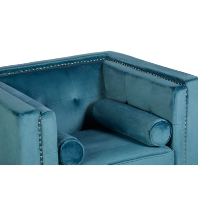 Noosa & Co. Living Felisa Blue Velvet Chair House of Isabella UK