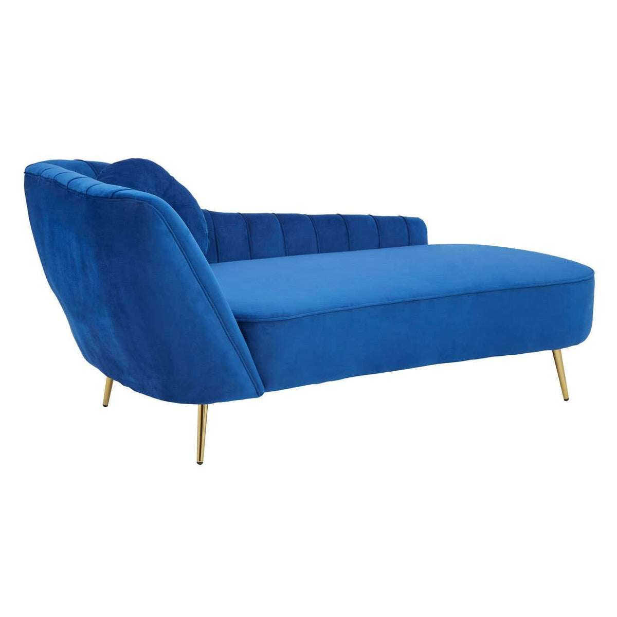 Noosa & Co. Living Felizia Midnight Blue Velvet Left Arm Chaise Lounge House of Isabella UK