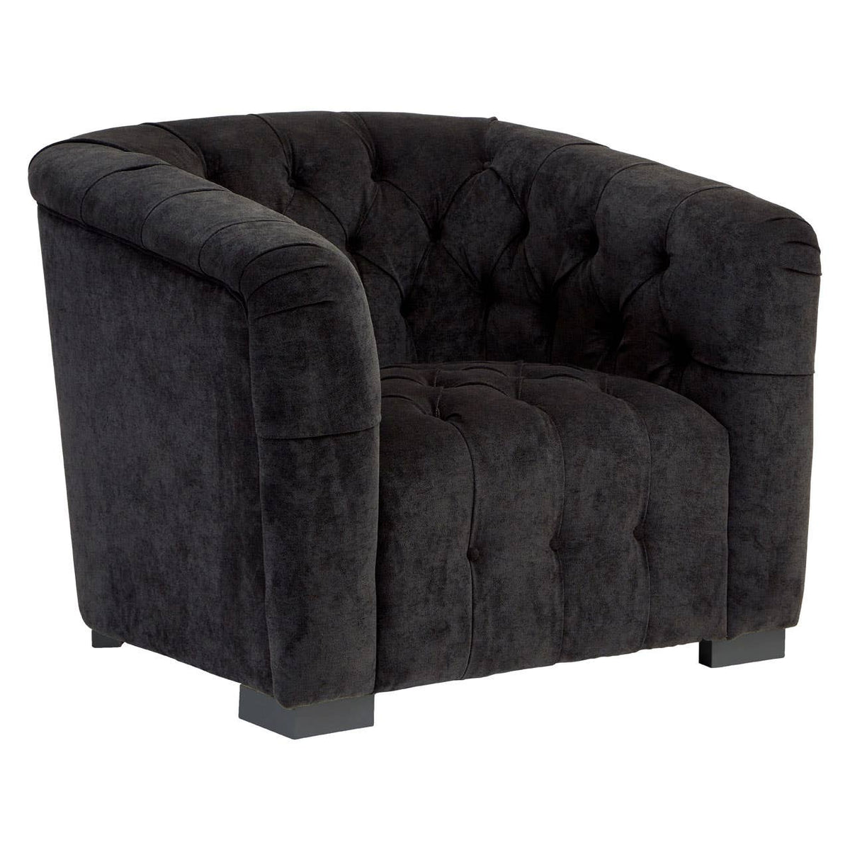 Fenton Black Fabric Armchair.