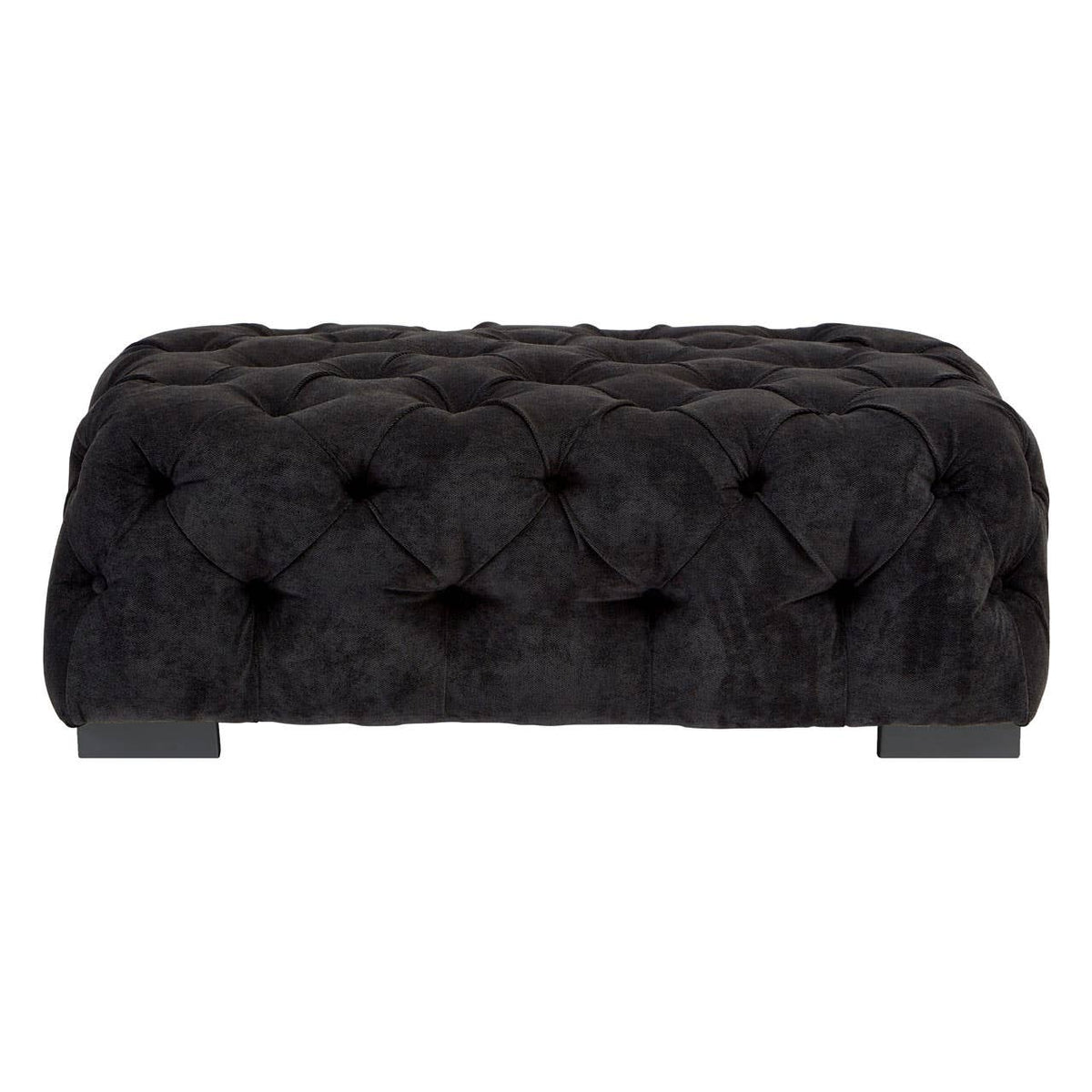 Fenton Black Fabric Footstool.