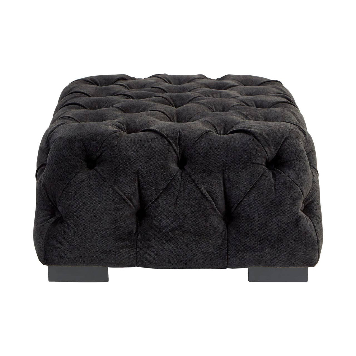 Fenton Black Fabric Footstool.