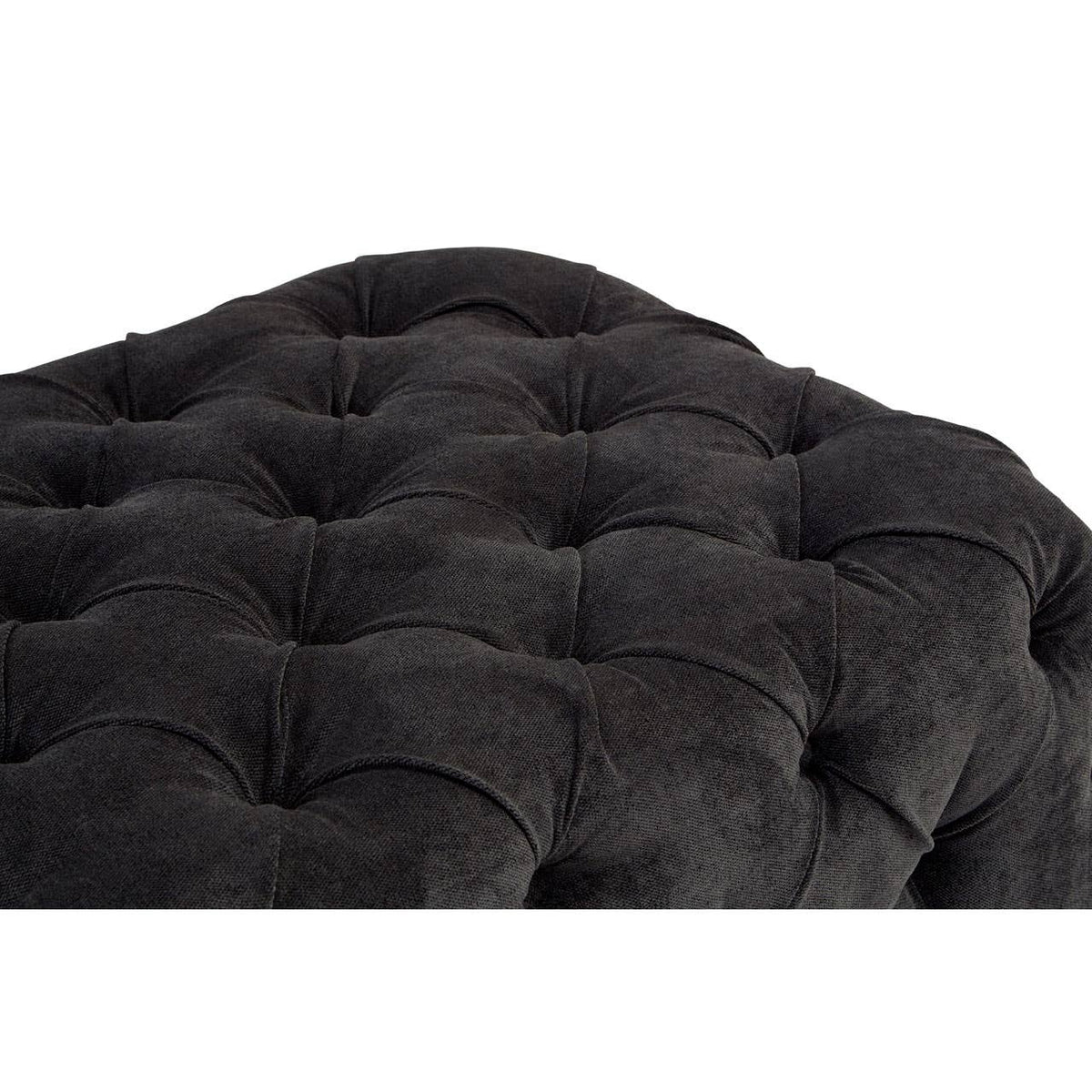 Fenton Black Fabric Footstool.