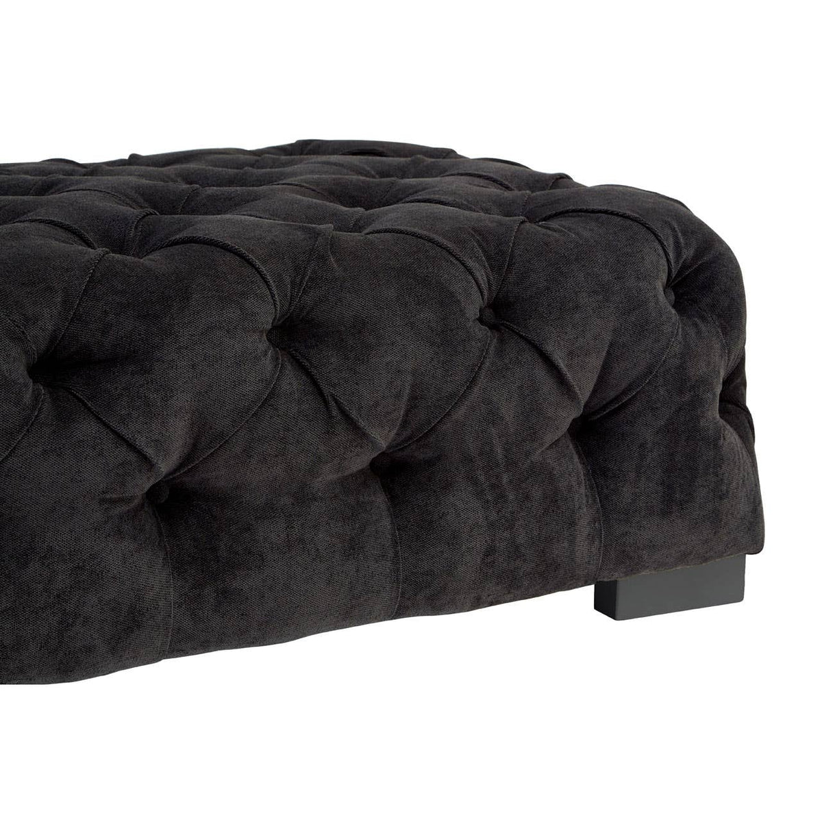 Fenton Black Fabric Footstool.