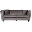 Noosa & Co. Living Ferris 3 Seat Grey Velvet Sofa House of Isabella UK