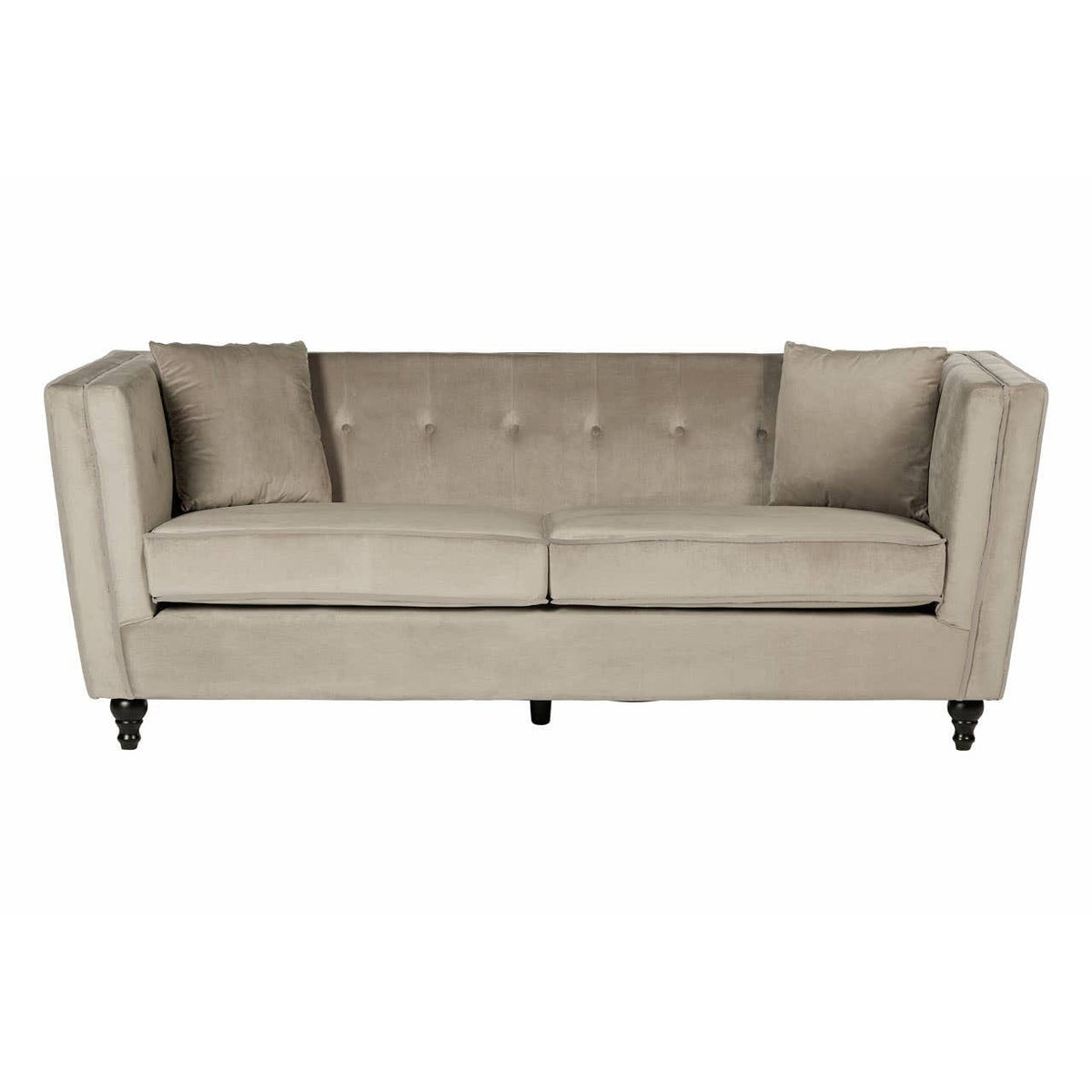 Noosa & Co. Living Ferris 3 Seat Mink Velvet Sofa House of Isabella UK