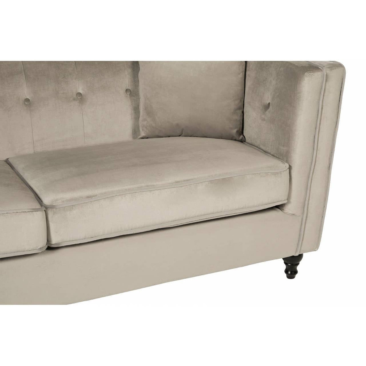 Noosa & Co. Living Ferris 3 Seat Mink Velvet Sofa House of Isabella UK