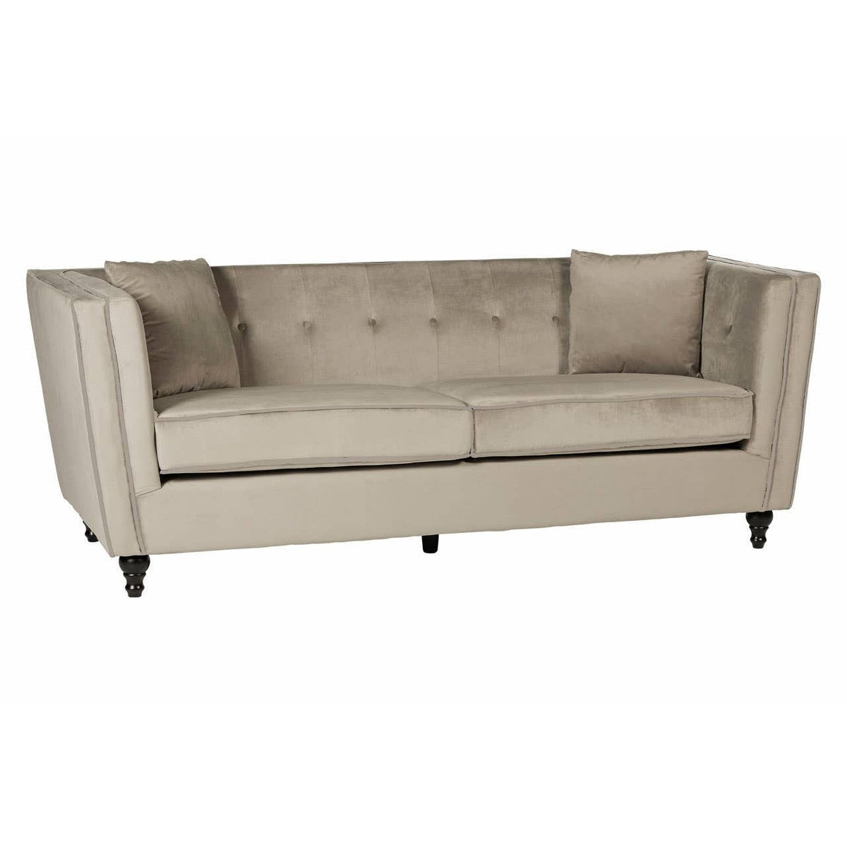 Noosa & Co. Living Ferris 3 Seat Mink Velvet Sofa House of Isabella UK