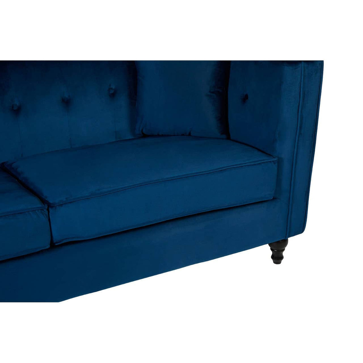 Noosa & Co. Living Ferris Three Seater Navy Blue Velvet Sofa House of Isabella UK