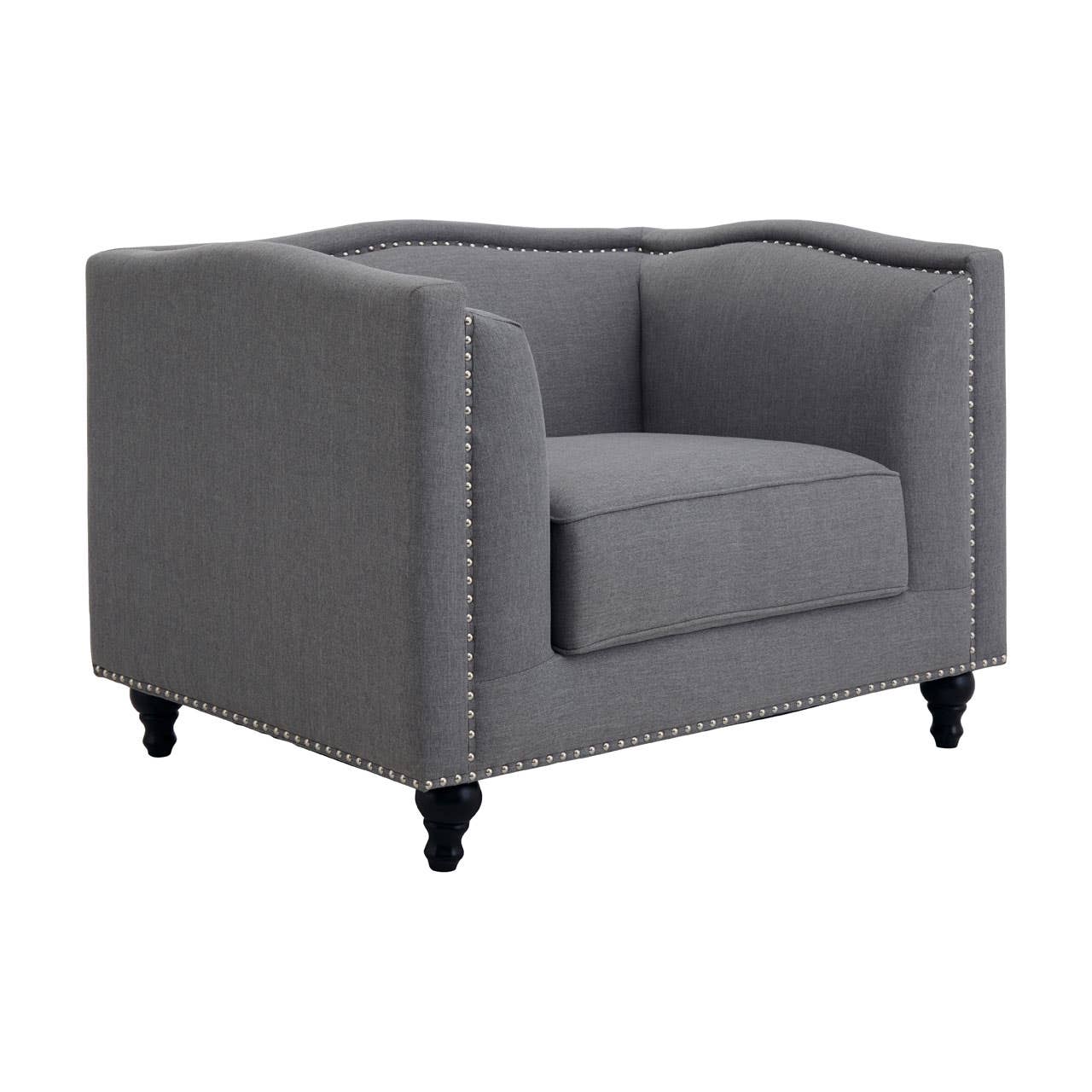 Noosa & Co. Living Feya Grey Fabric Chair House of Isabella UK