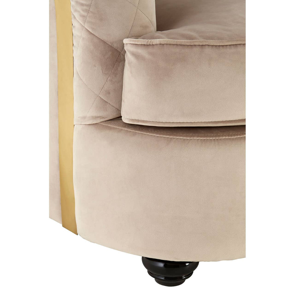 Fiji Three Seat Grey Cotton Velvet Sofa.