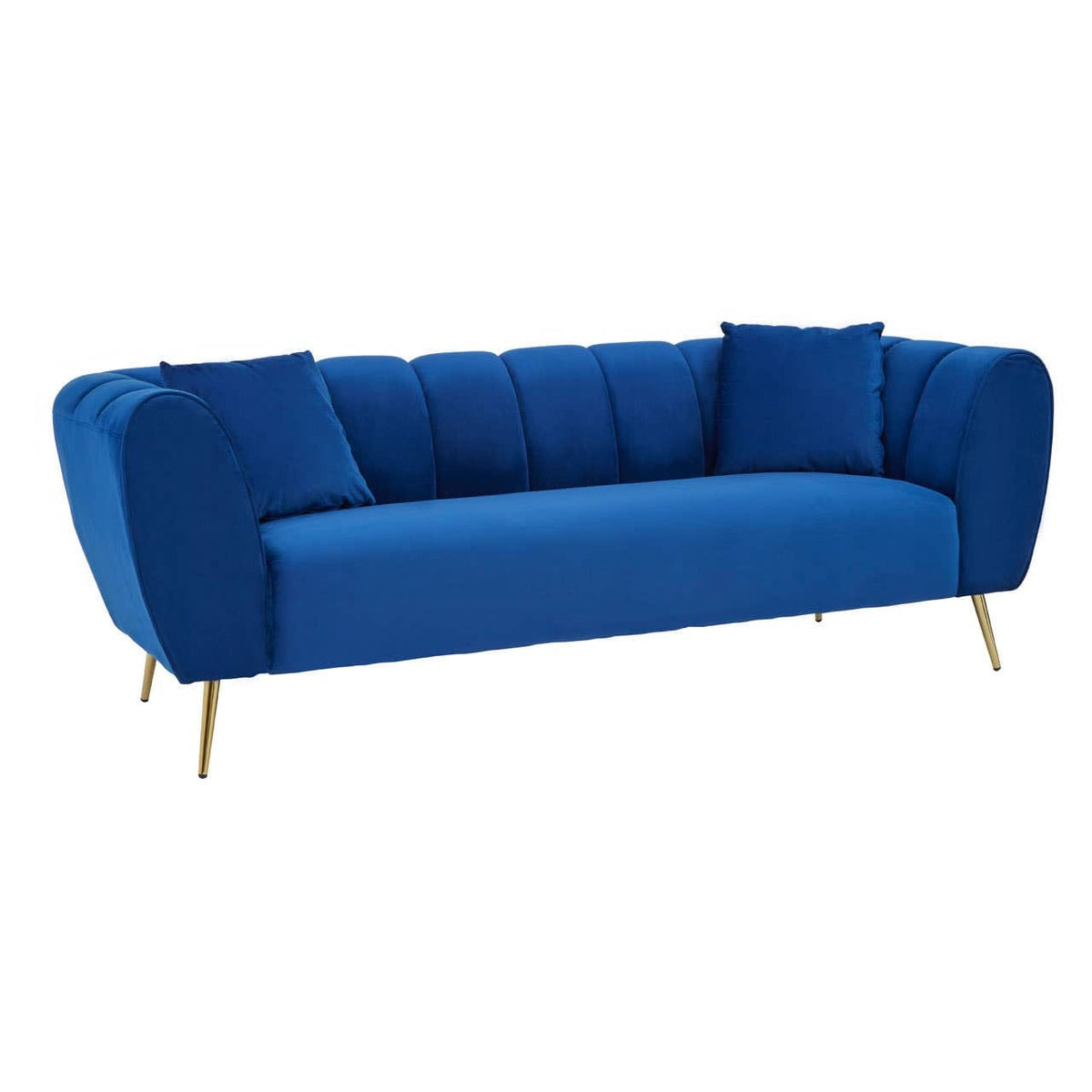 Noosa & Co. Living Florine 3 Seat Midnight Velvet Sofa House of Isabella UK