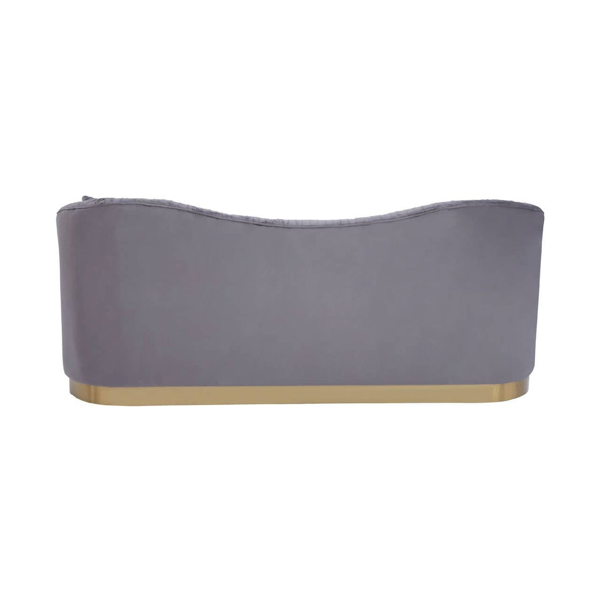 Franza 3 Seat Pleated Grey Velvet Sofa.