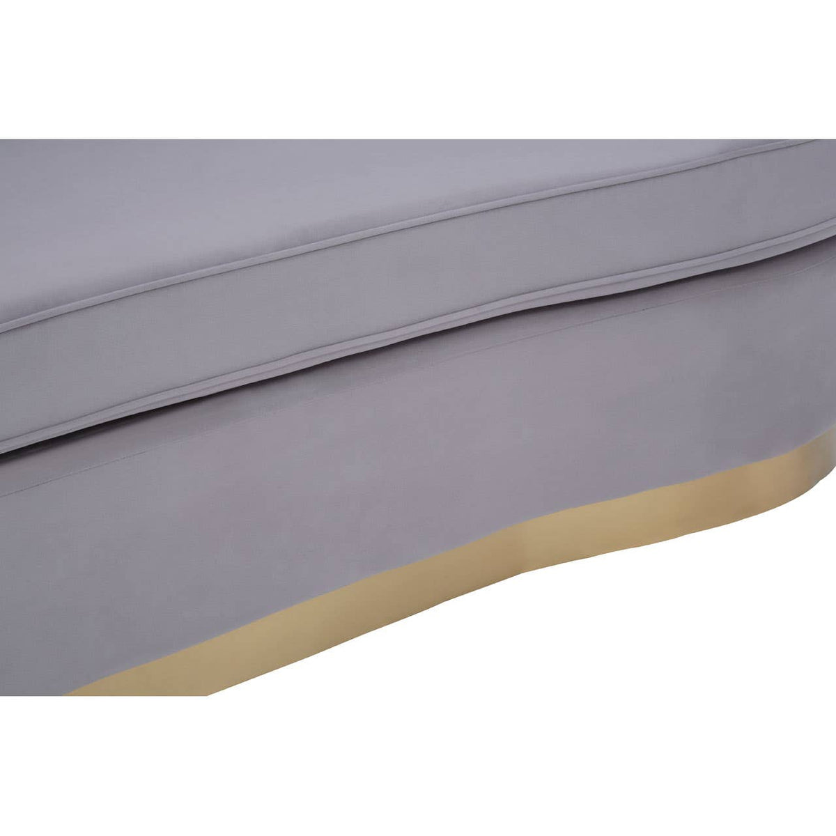 Franza 3 Seat Pleated Grey Velvet Sofa.